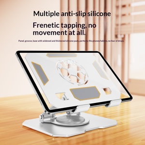 Soporte para Tablet PC con Diseño de Balón de Fútbol Metálico, con Funciones de Rotación, Plegado, Elevación y Refrigeración para Uso en Escritorio - Product Image 4
