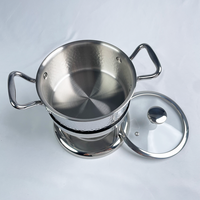 Hui-e Korean StyleIndividual Acier Inoxydable Mini Alcool Portable Hot Pot pour Camping en Plein Air & Restaurant & Home