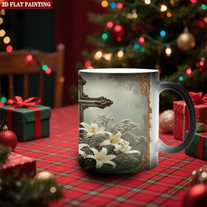 Taza Mágica Personalizada con Retrato de Pareja, Negra Esmerilada, 11 oz, Cerámica, Sensible al Calor, Taza Blanca - Product Image 2