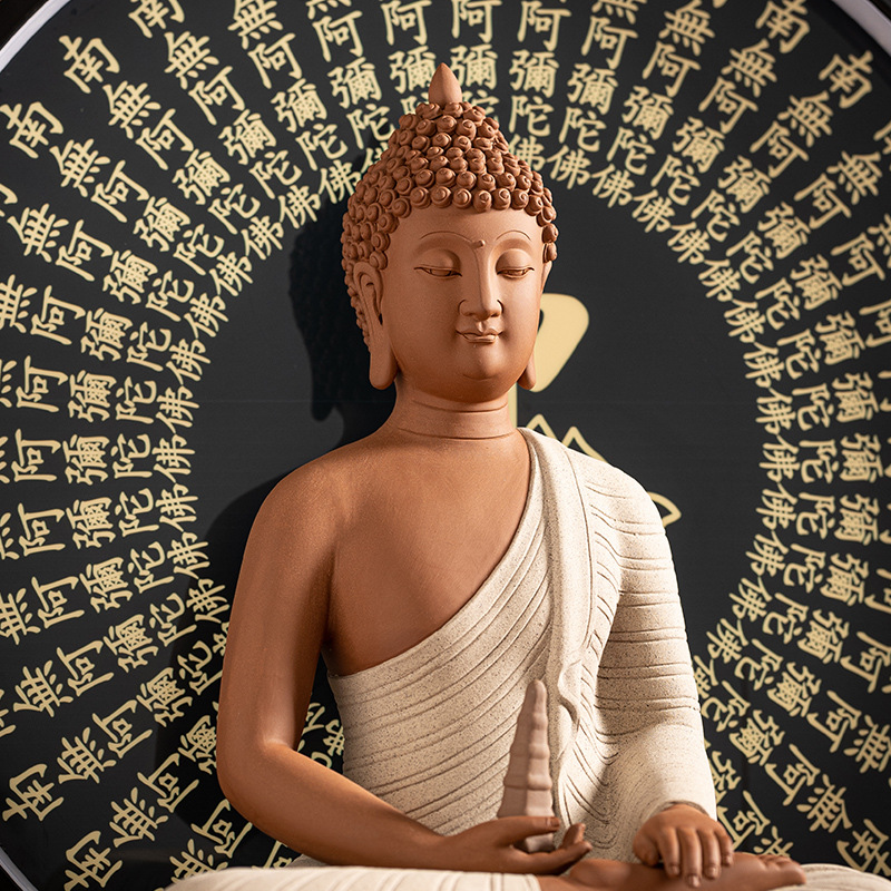Sakyamuni Buddha Amitabha Medicine Master Buddha Living Room