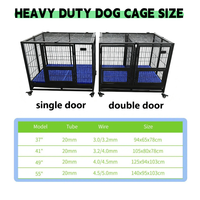 Cages pour chiens empilables en métal soudé durables, tailles S, M, L, XL, XXL, avec ouverture supérieure et plateau coulissant, disponibles en tailles grandes et extra grandes