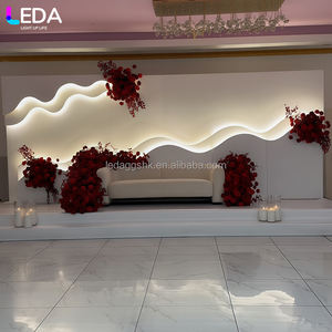 LEDA Nouveau Design Chic Toile de Fond Lumineuse en Acrylique Blanc Effet Vague pour Mariage, Événement, Fête, Décoration de Scène - Product Image 6