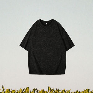 T-shirt 100% coton épais 210 g/m² style streetwear vintage délavé à l'acide, surdimensionné, sérigraphié, respirant et infroissable – Vente en gros - Product Image 3