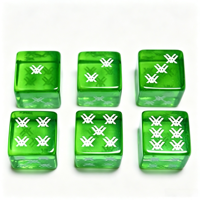 Dés à six faces personnalisés en résine acrylique, impression sérigraphique sur soie, OEM ODM, logo et texte personnalisés, jeu de table, dés éducatifs, dés de fête, dés originaux