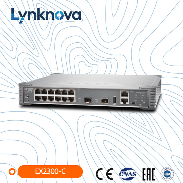 Juniper EX2300-C-12T 12x1GB RJ45 2x10GB SFP+ POE SNMP QoS VLAN Support LACP Stackable 64Gbps Switch-Fast Ship