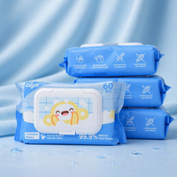 Lingettes humides jetables personnalisées avec logo, pour adultes, pour toilettes et nettoyage quotidien