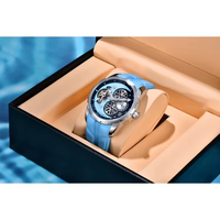PD-YS022 Herrenuhren Tourbillon Skelett Mechanische Armbanduhr Herren Fluorkautschuk-Armband Automatikuhr für Männer Inklusive Box
