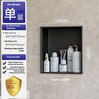 Modernes Eck-Einbau-Dreifach-Aufbewahrungsregal Wasserdicht Feuchtigkeitsbeständig 304 Edelstahl TV-Schrank Organizer Badezimmer