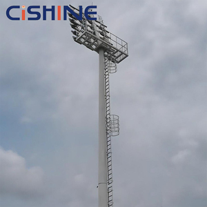 Оцинкованные опоры освещения Cishine 15м, 18м, 20м, 25м, 30м, 35м для светодиодных прожекторов на футбольных и бейсбольных стадионах с лестницей - Product Image 6