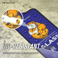 Heybino – protecteur d'écran en verre trempé transparent, AR 9H 9D, colle complète pour téléphone portable