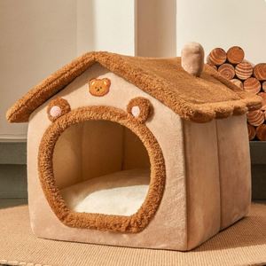 Pet House Small Animal Nest Rectangle Cartoon Dog & <b>Cat</b> Bed Detachable Washable Memory Foam Filled All Seasons Wholesale - Product Image 4