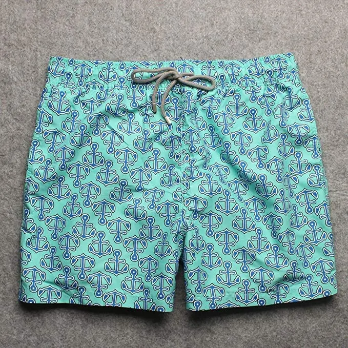 Shorts de natação para homens, tecido de poliéster reciclado ambiental personalizado