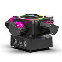 Projecteur LED mobile 90W 4-en-1 RGBW avec effet ciel étoilé rouge et vert, lumière laser de scène, lumière de fête DJ, lumière disco KTV Club
