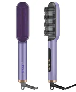 KSKIN Negative Ion Ionic KD380K Electric Hair Straightener Comb Hot Sale for Men and Woman Purple 40 Million 5 Gears 25 Pcs