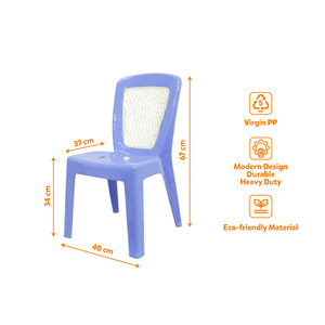 Multi Color PP Plastic Modern <b>Garden</b> <b>Chair</b> <b>Stackable</b> Outdoor Bedroom Side <b>Chair</b> Backrest Lightweight Durable Seating Patio - Product Image 2