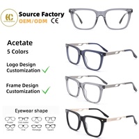 Prêt à expédier – Montures de lunettes optiques en acétate tendance de luxe, anti-lumière bleue haut de gamme pour hommes, pour usage quotidien
