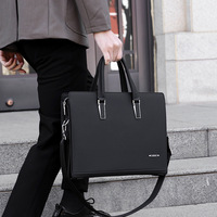 Nouvelle Sacoche d'Affaires pour Homme 2025 en PU Durable avec Compartiments Extensibles, Sac à Bandoulière Luxe Tendance