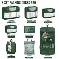 Vente en gros de 8 cubes de rangement pour bagages, organiseurs de bagages pour les voyages