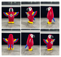 Costume gonflable personnalisé de perroquet 2M/6.56FT, direct usine, en peluche durable, pour publicité, costume de mascotte gonflable pour adulte