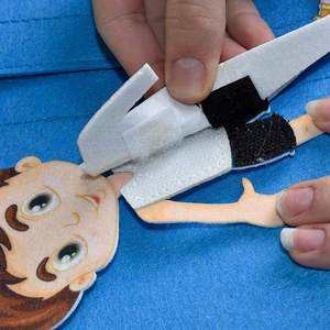 3 anni ragazze e ragazzi armadio in feltro vestire bambola bordo occupato baby <span class=keywords><strong>montessori</strong></span> giocattoli <span class=keywords><strong>giochi</strong></span> educativi fai da te set per bambini - Product Image 5