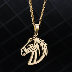 Jingxiang Tête de <span class=keywords><strong>loup</strong></span> évidée ronde en acier inoxydable de style hip-hop <span class=keywords><strong>européen</strong></span> et américain pour hommes, tête de cheval éléphant - Product Image 4