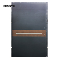 Porte d'entrée double en aluminium de luxe au design moderne Dongyu pour villa, porte pivotante