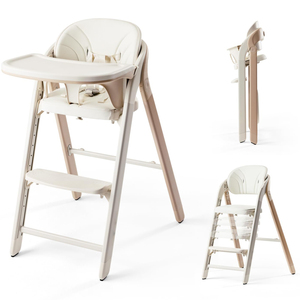 Silla Alta Ajustable para Bebés de 6 Meses en Adelante, Diseño Seguro, Plegable, para Uso en Exteriores y Comedor - Product Image 1