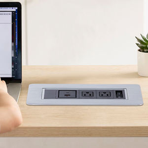 Prise électrique encastrée avec plaques frontales personnalisables, en alliage d'aluminium, avec prise USB rotative à bascule motorisée, prise <span class=keywords><strong>de</strong></span> table à bascule motorisée - Product Image 6