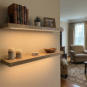 Estantes <span class=keywords><strong>Flotantes</strong></span> <span class=keywords><strong>de</strong></span> <span class=keywords><strong>Madera</strong></span> Personalizados con Luces LED Debajo, Estantes <span class=keywords><strong>de</strong></span> Almacenamiento para Esquinas, Muebles <span class=keywords><strong>de</strong></span> Cocina con Certificación CE, SAA, RoHS y RCM - Product Image 2