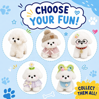 Kit de loisirs créatifs DIY pour chien mignon en écouvillons de chenille, avec poils de corail, fabrication OEM ODM pour enfants, jouet créatif
