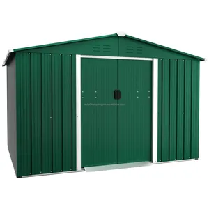 tool metal shed large outdoor greenhouse with slide door for storage house