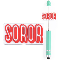 Perles Beta en gros, perles focales pour sororité, silicone pour cadeaux de sororité, perles pour stylo, breloques de sororité pour la fabrication de bijoux