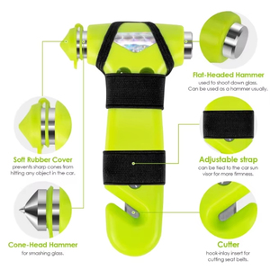 Martillo de escape de emergencia automático portátil 2 en 1 <span class=keywords><strong>Kit</strong></span> de herramientas para romper ventanas de seguridad multifuncional - Product Image 2