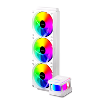 Ventilateur de refroidissement liquide SUPCOOL V6 360mm blanc RGB avec logo personnalisé pour PC, avec roulement fluide, fonctionnement silencieux 22dBA, débit d'air 70CFM
