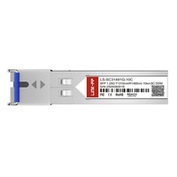 LINK-PP 1G SFP Module 1.25G SC Fiber Optic Transceiver 10km Single Mode Commercial 1310nm TX 1490nm RX with FCC CE ROHS REACH