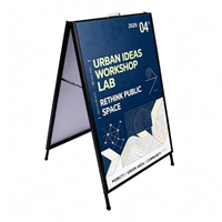 Support de signalisation pliable écologique imprimé, disponible en plusieurs tailles, pour affichage publicitaire avec logo personnalisé