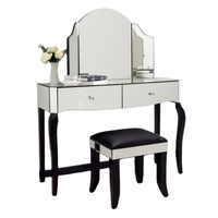 Ensemble coiffeuse et console de style moderne et antique avec miroir pour chambre à coucher, ensembles de chambre à coucher en bois faits à la main pour la maison