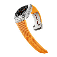 Bracelet de montre de remplacement en silicone de luxe en acier inoxydable 316L pour Samsung Galaxy Watch Ultra 47 mm avec fermoir pliable