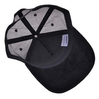 Gorras Trucker de Perfil Bajo, Negras, de Alta Calidad, Personalizadas, con Malla en la Parte Trasera, Material de Gamuza, con Logotipo Bordado para Hombre
