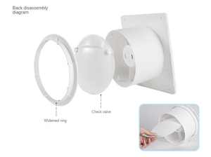 Ventilateur <span class=keywords><strong>d</strong></span>'extraction mural électrique de 6 pouces à roulement à billes, <span class=keywords><strong>silencieux</strong></span>, en plastique, pour salle de bain, restaurant, toilettes, OEM ODM - Product Image 5