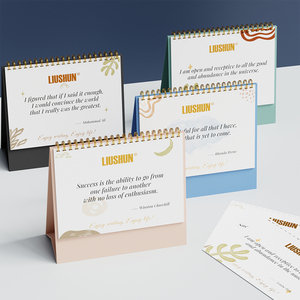 Calendrier de cartes d'affirmation de marque <span class=keywords><strong>blanche</strong></span>, cartes d'affirmation positive quotidienne, tailles personnalisées, 10 à 50 pages, commande en gros, réduction - Product Image 4