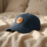 Casquette de baseball de style Richardson 436 de haute qualité, avec patch en cuir personnalisé, ajustable, non structurée, à 5 panneaux, pour homme