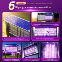 Piège à UV portable et détachable, répulsif anti-insectes, lumière LED solaire d'extérieur avec répulsif anti-moustiques pour ferme et jardin