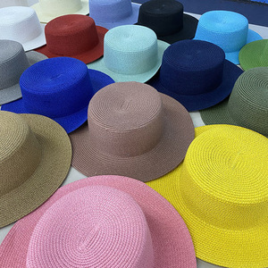 Visière grand bord été soleil herbe naturelle hommes plaine grand blanc fait à la main Panama creux dames paille Cowboy chapeau pour femmes casquette de <span class=keywords><strong>plage</strong></span> - Product Image 2
