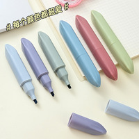 Ensemble de stylos fluorescents Chenyi transfrontalier 4 couleurs, marqueur étudiant à pointe noire, protection oculaire, pour carnet Morandi