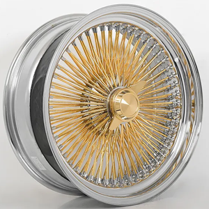 Производитель всех золотых колесных дисков, легкосплавные автомобильные диски, обода 18 "19" 20 "22" 24 "26", кованые колеса со спицами из стальной проволоки - Product Image 3