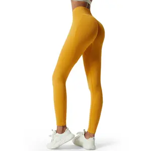 Wholesale Women Pants Breathable Tummy Control High Waisted Yoga Leggings For Ladies