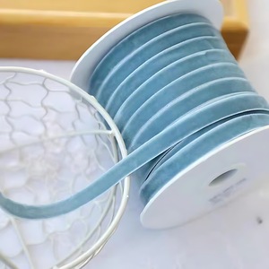 Nastro in Velluto Monofacciale da 1 cm - Bobina di Nastro in Velluto di Lusso per Accessori Fiocchi e Decorazioni Matrimoniali - Product Image 5
