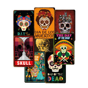 Decoração México Dia Da Lata Morta Sinal Vintage Parede Decorativa Metal <span class=keywords><strong>Posters</strong></span> para Presente Festival Home Decor - Product Image 1