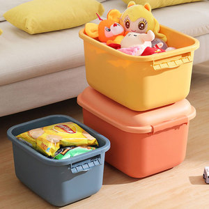 Organisateur de rangement de jouets portable personnalisé pour enfants mignons <span class=keywords><strong>avec</strong></span> <span class=keywords><strong>couvercle</strong></span> et poignée Boîte de rangement en plastique multifonctionnelle pour la maison - Product Image 3